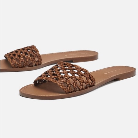 Zara Shoes - Zara Braided Slip On Sandals
